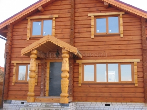 Двухэтажный деревянный дом 260 кв.м фото